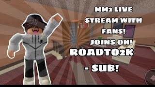 mm2 live stream🔴 | sub if new ‼️ | joins on #mm2 MM2 LIVE STREAM