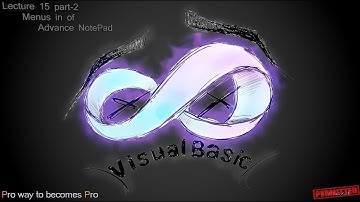 VB NET 15 Lecture Advance NotePad part 2