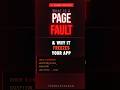 What Is a Page Fault? And Why It Freezes Your App#PageFault #OperatingSystems