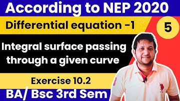 Integral surface passing through a given curve | Integral surface of partial differential equation