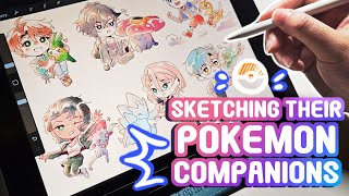 OCs and Their Pokemon Companions! | Sketch With Me!