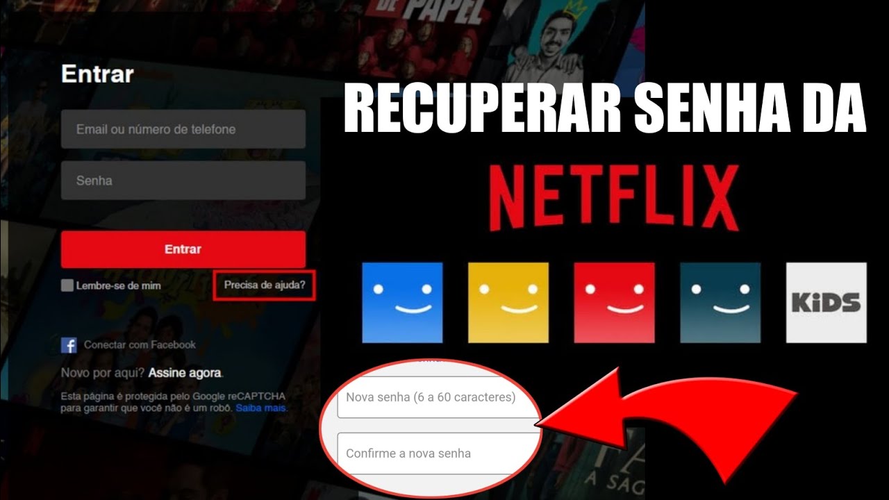 Como adicionar número de telefone para recuperar senha do Netflix