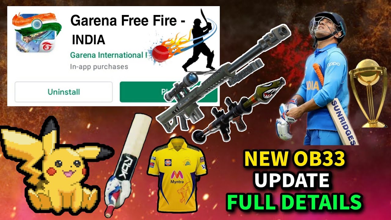 FF / Free Fire Max New Update Ob33 New Pet, Gun, Lobby, Character, GoldRoyal Kab Aayega Full Details