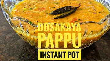 Dosakaya Pappu in Instant Pot | Yellow cucumber dal | Garden to table series Ep 2