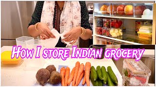 How to store Indian Grocery/Fridge Restock/Grocery Haul/Fridge organisation