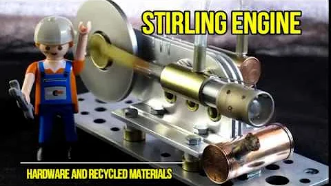 Stirling engine - Hot air engine - Recycled materials