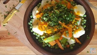 طاجين بدون طماطم والبصل بالخضر  لتغدية البكتريا النافعة وكعشاء في رمضان لمرضى التهابات الجهاز الهضمي