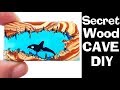 HOW TO MAKE SECRET WOOD WHALE ORCA CAVE DIY (no power tools) polymer clay epoxy resin craft HOW TO MAKE SECRET WOOD WHALE ORCA CAVE DIY (no power tools) polymer clay epoxy resin craft