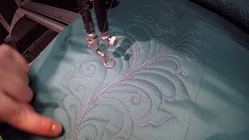 Fancier feathers quick free motion Quilting video