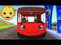 Wheels on the Bus Song (Red Bus) - Nursery Rhymes & Kids Songs | Minibus