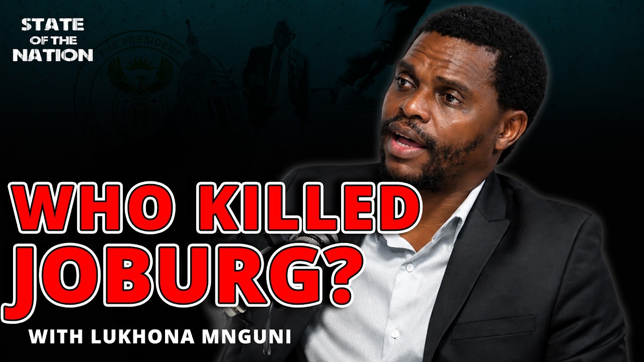 Can Johannesburg be saved?

Political analyst and Rise Mzansi Johannesburg mayoral candidate Lukhona Mnguni joins Mike Sham to unpack the collapse of Johannesburg, the upcoming 2026 local government elections, coalition politics, Helen Zille’s mayoral bid, and how to fix South Africa’s economic capital.

From water shortages, crime, grime, potholes, billing crises, housing, public transport and coalition chaos, this is a hard-hitting discussion about the future of Johannesburg.

📌 Topics include:
• Why Johannesburg is collapsing
• Lukhona Mnguni’s mayoral vision
• Helen Zille vs Joburg mayor race
• Water crisis & failing infrastructure
• Crime, grime & broken bylaws
• Housing & informal settlements debate
• Coalition politics explained
• Who could govern Joburg in 2026?

This episode is proudly supported by Pace Car Rental. Use code SONA for a discount on your next rental.

 Subscribe to State of the Nation for political analysis, interviews and uncensored conversations.

#StateOfTheNation #Johannesburg #Politics #LekonaNguni #HelenZille #RiseMzansi #LocalGovernmentElections #SouthAfrica #Joburg

Chapters / Timestamps

00:00 Why Johannesburg matters in 2026
01:00 Sponsor mention + Pace Car Rental
01:32 Meet Lukhona Mnguni
02:06 Why he entered politics again
05:08 Why Johannesburg is collapsing
07:47 What happened to the “City of Gold”?
08:27 Why Joburg shuts down at night
10:25 Potholes, water cuts & service failure
10:55 Lukhona Mnguni's first 100 days as mayor
13:01 Procurement corruption explained
16:08 Crime, grime & fixing Johannesburg
18:06 Should bylaws be enforced?
20:46 Informal traders & city rules debate
22:53 Housing, suburbs & spatial reform
26:11 Would fixing Joburg attract more migrants?
28:49 Public housing & protecting property values
31:38 What happens to land invasions?
35:29 Why Lukhona targets Helen Zille
39:56 Coalition politics in Johannesburg explained
45:34 Can coalition chaos be stopped?
50:52 Where Rise Mzansi will get votes
54:57 Rise Mzansi in Parliament
56:31 Final thoughts + Johannesburg’s future

Follow @sonacoza on TikTok, Instagram, X, and Facebook
Produced by Stream In Studios – https://podcast-room.co.za/
The State Of the Nation is Proudly Sponsored by Pace Car Rental 
https://www.pacecarrental.co.za/
Use Code : SONA for a discount today!