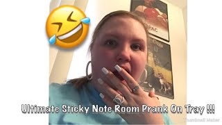 ULTIMATE STICKY NOTE ROOM PRANK ON TRAY!!! – REACTION.CAM