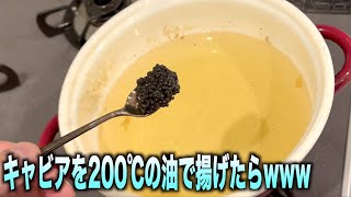 高級なキャビアを200℃の油で揚げた結果wwww #shorts