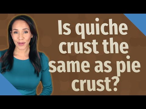 Is quiche crust the same as pie crust