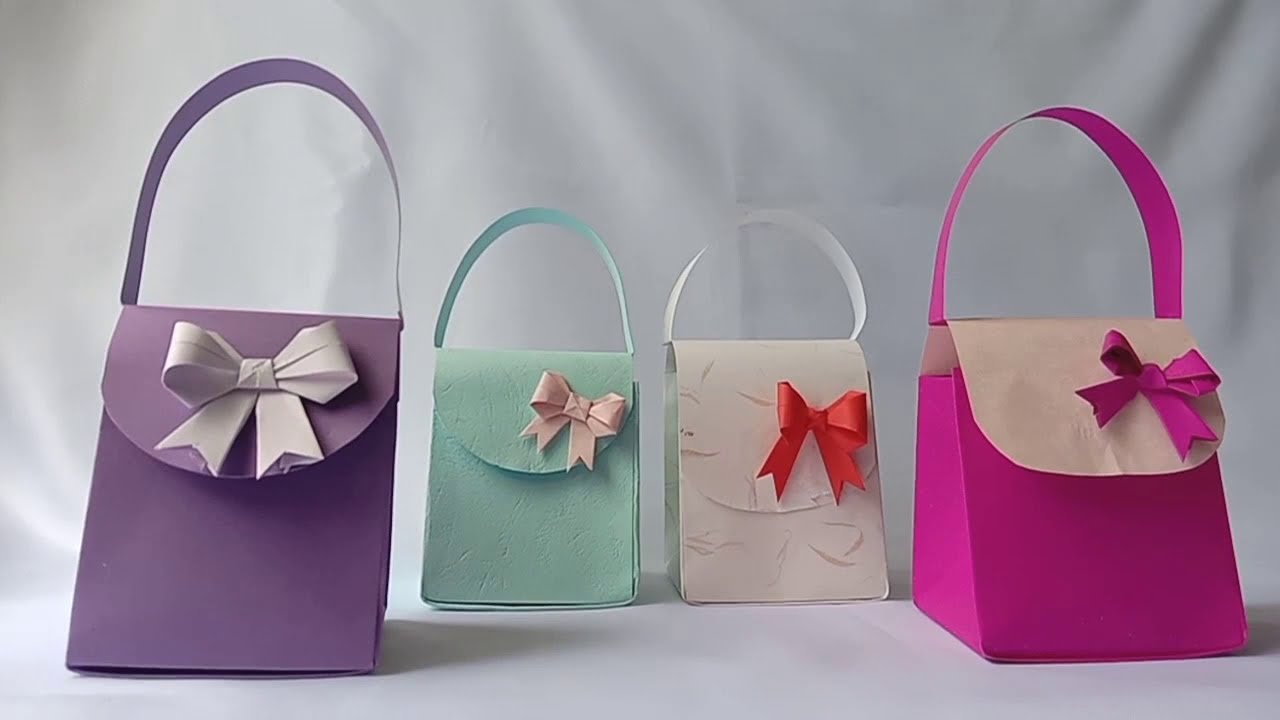 Adorable GIFT HANDBAG krissy / ORIGAMI BAG / HOW TO FOLD PAPER BAG