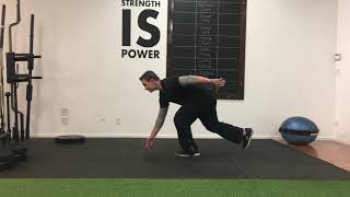 Single Leg Floor Tap and Knee Drive
