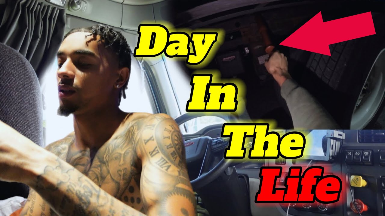 Day In The Life Of A Truck Driver + How i pre-trip my trailer - YouTube