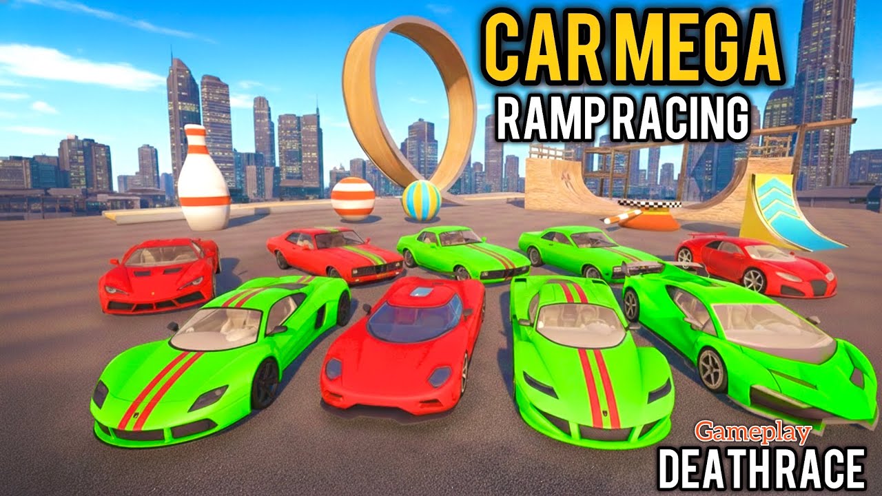 Mega Ramp Car Death Race, Extreme Stunts Gameplay 🚗 Car Game, Dangerous Death Race Action viralvideo
