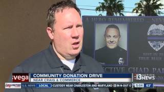 Donation drive held for family of NLVPD detective killed in crash