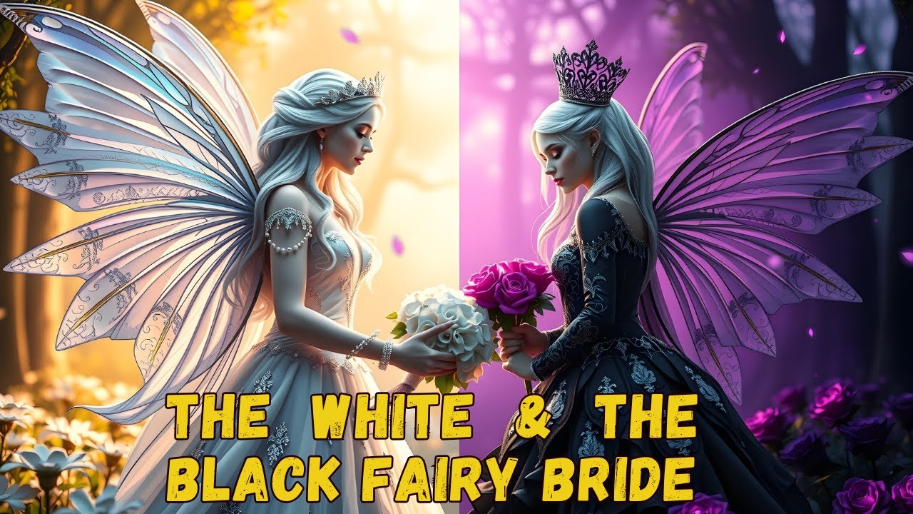 The White & The Black Fairy Bride | Fairy kids story in English ✨👰🖤🤍
