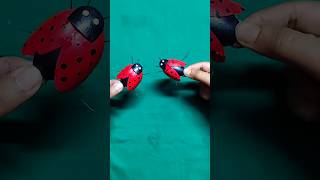 How To Make Ladybug By Plastic Spoons/Plastic Spoon Craft #shorts#ladybug#making#plasticspooncraft