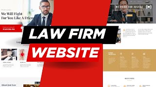 Law Firm Website Design | How to Create a Law Firm( Lawyer) Website without Coding