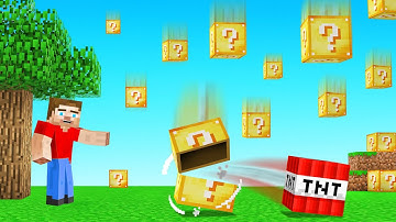 MINECRAFT But RAIN = LUCKY BLOCKS!