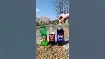 Popular Coke & Pepsi Sodas Vs Mentos (Coke, Sprite, Fanta) #satisfying #experiment #asmr