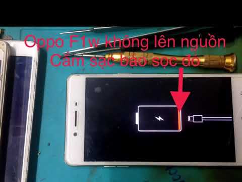 Oppo F1w cắm sạc báo sọc đỏ, không lên nguồn. Oppo F1w plugged in red striped charger, no power up