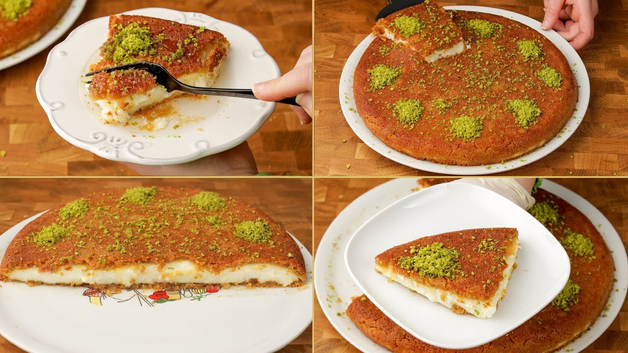 الكنافة بالقشطة سر لونها الذهبي و تماسك القشطة بطعم ولا غلطة