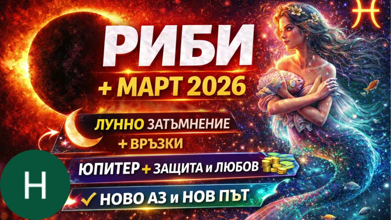 РИБИ ♓ Март 2026 – Съдбовна Развръзка, Нов Аз и Финансов Урок! Затъмнение + Венера + Новолуние