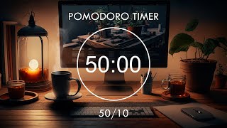 3Hour Study With Me • 50/10 Pomodoro Timer  Lofi Mix • Effectively Study Night • Focus Station