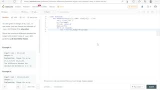 Minimum Difference Between Largest and Smallest value in three Move || Leet Code Problem Solved