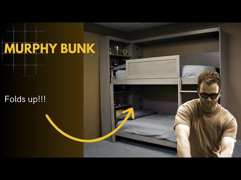 4 bunk beds in wall