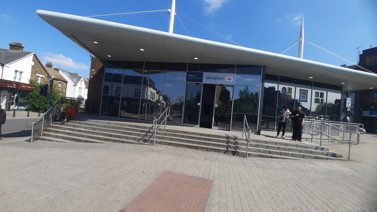 24 April 2025 Gillingham high street Kent Medway Gillingham Railway Station