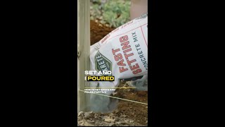 Easy fence posts with #Sakrete Fast Setting Concrete