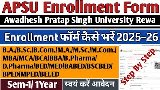 Enrollment Form Kaise Bhare | APS Enrollment Form Kaise Bhare | APSU Enrollment Form Kaise Bhare | F