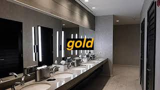gold kiiara but you're in the bathroom at a party.