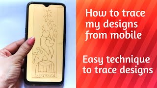 Tracing the design from mobile | Easy technique to trace my aari work designs