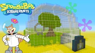 Minecraft Tutorial: How To Make Sandys Tree House and Tree Dome 'Spongebob Squarepants'