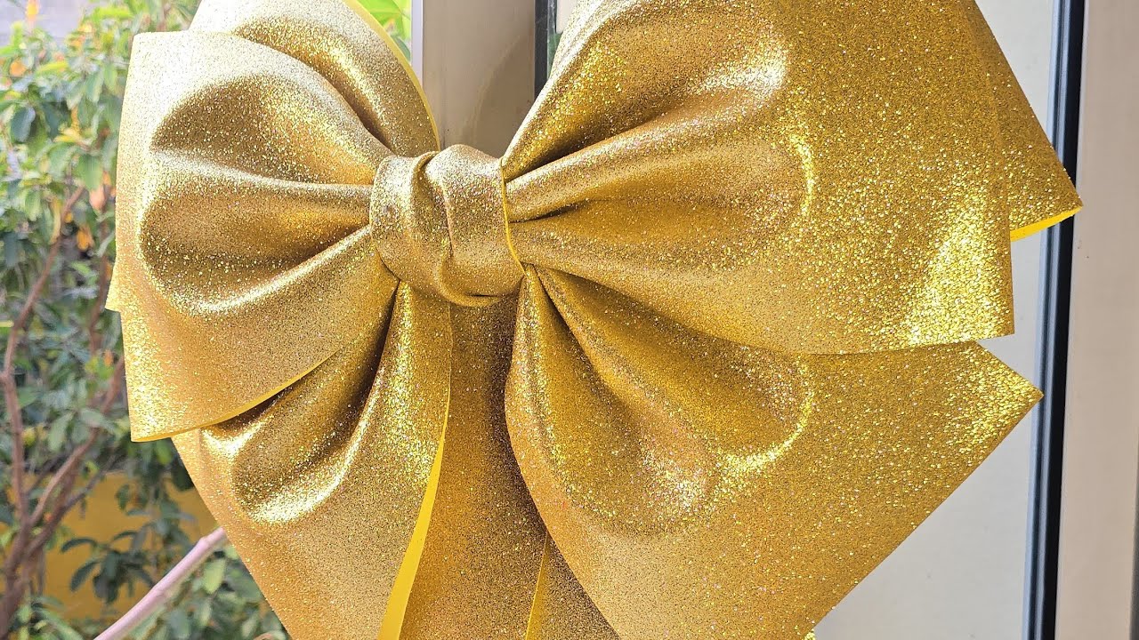 Moño gigante para arbolito navideño