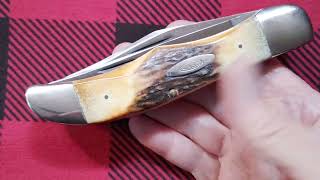 1977 case blue scroll folding Hunter