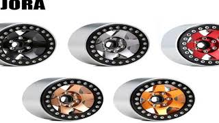 Injora Metal 6 Spokes 1.9 Beadlock Wheel Hub Rim For 110 Rc Crawler Axial Scx10 90046 Cap