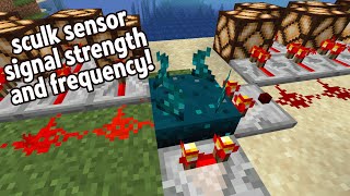 Sculk sensor strength vs. frequency! Minecraft snapshot 20w49a