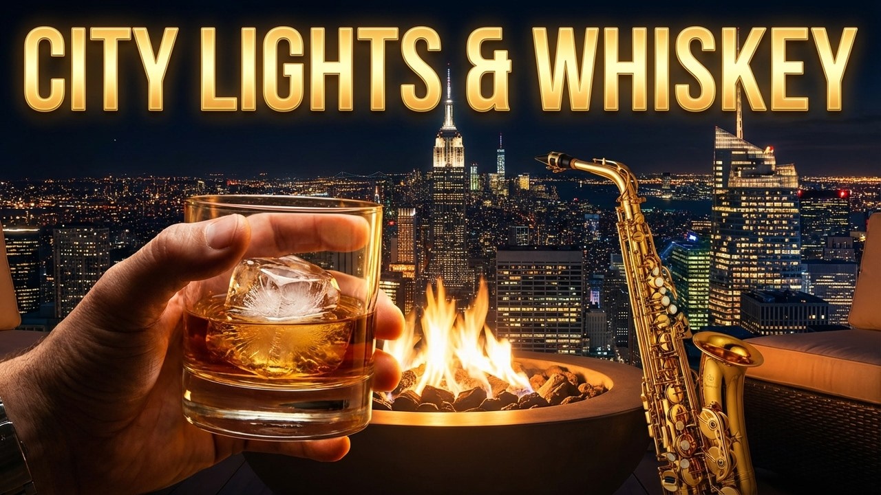 Smooth Saxophone Jazz for Relaxing | City Lights & Whiskey Mood | Instrumental