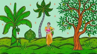 Impressions of India | Odissi dance inside Pattachitra painting | Mahina Khanum