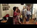 Black-ish star Jenifer Lewis kicks off shoes before interview w/ Tim Lampley