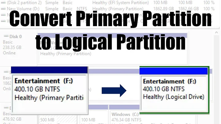 How to Convert Primary Partition to Logical Partition | Without Losing any Data Bangla | win 10, 7,8