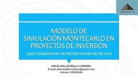 SIMULACION MONTECARLO EN PROYECCION DE INVERSION CON EXCEL 2016 - PARTE III