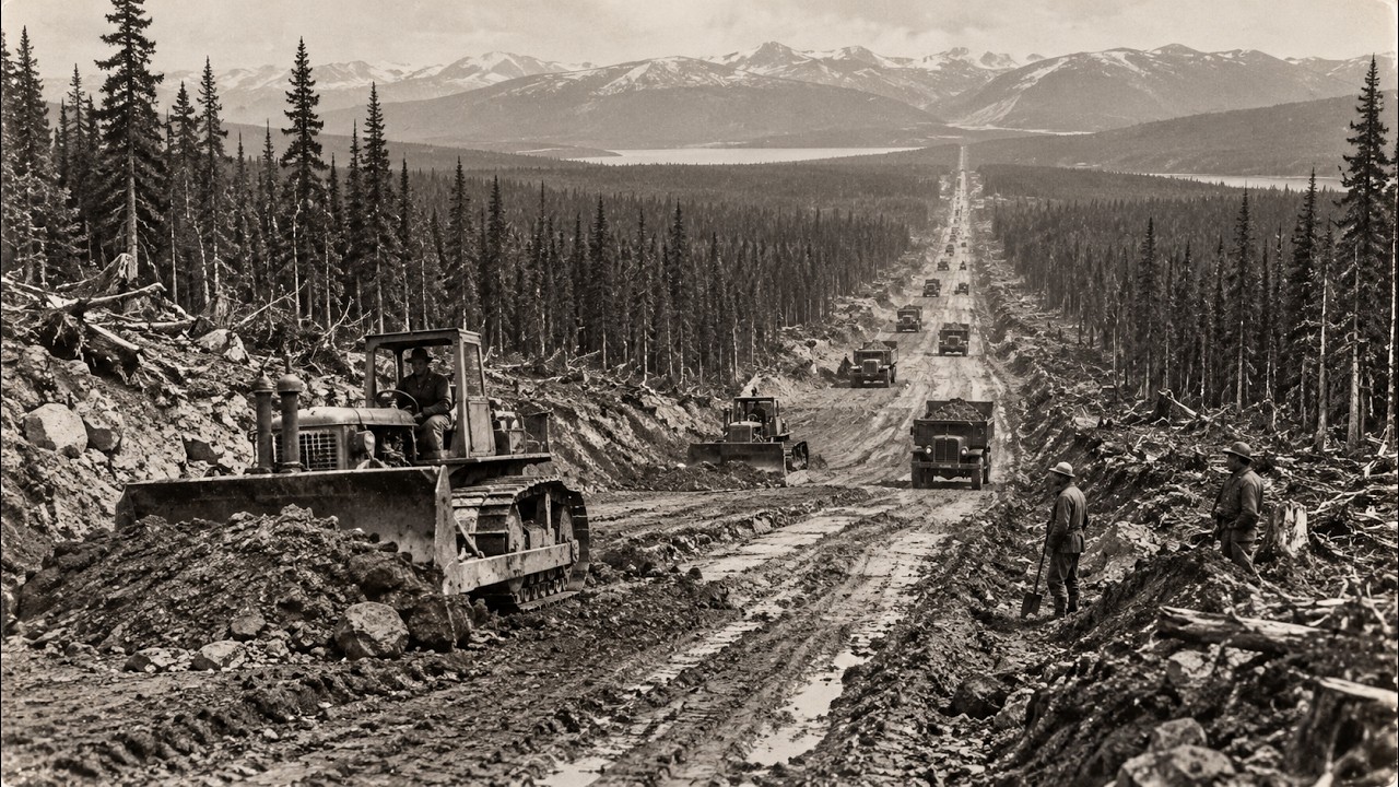 In 1942, the U.S. Army ordered a 1,700-mile road punched from British Columbia to Alaska through unmapped muskeg and permafrost, with one building sea...